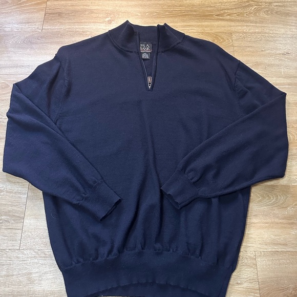 Jos. A. Bank Other - Jos. A. Bank Signature Collection XXL Merino Wool Dark Blue 1/4 Zip Pullover